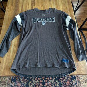 Men's XL Tampa Bay Lightning Hockey Gray Jersey Long Sleeves